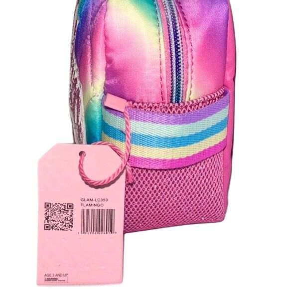 OMG Accessories Glam Ombre Metallic Tie Dye Quilted Pouch Cosmetics Toiletry Bag - Picture 5 of 11